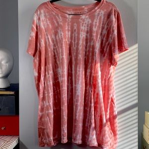 Torrid Vintage Style Triblend Jersey Tie-Dye in Dusty Rose Size 3